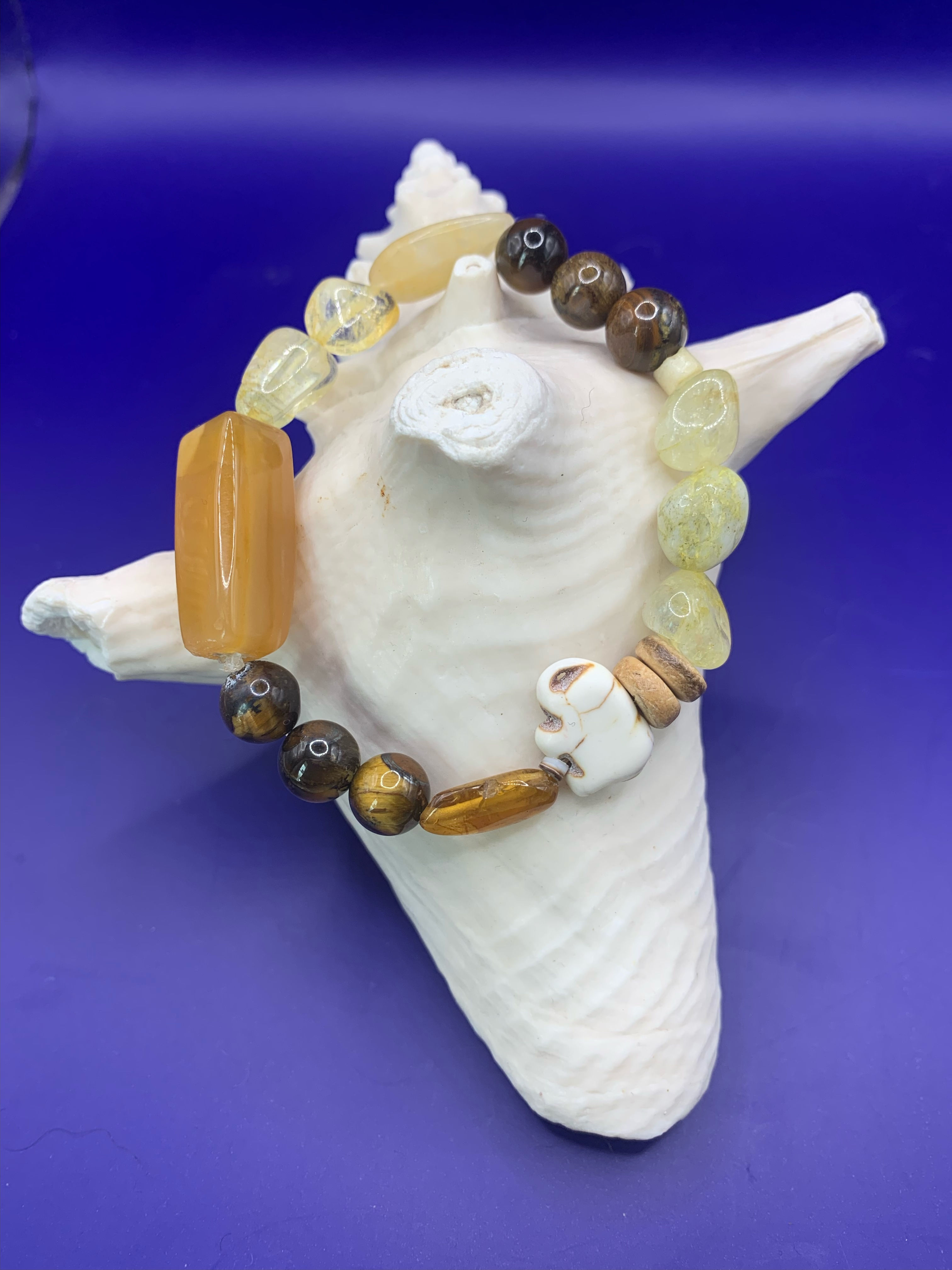 Earth & Sun Guardian Bracelet 🌞🌿🐘  - 6.5”