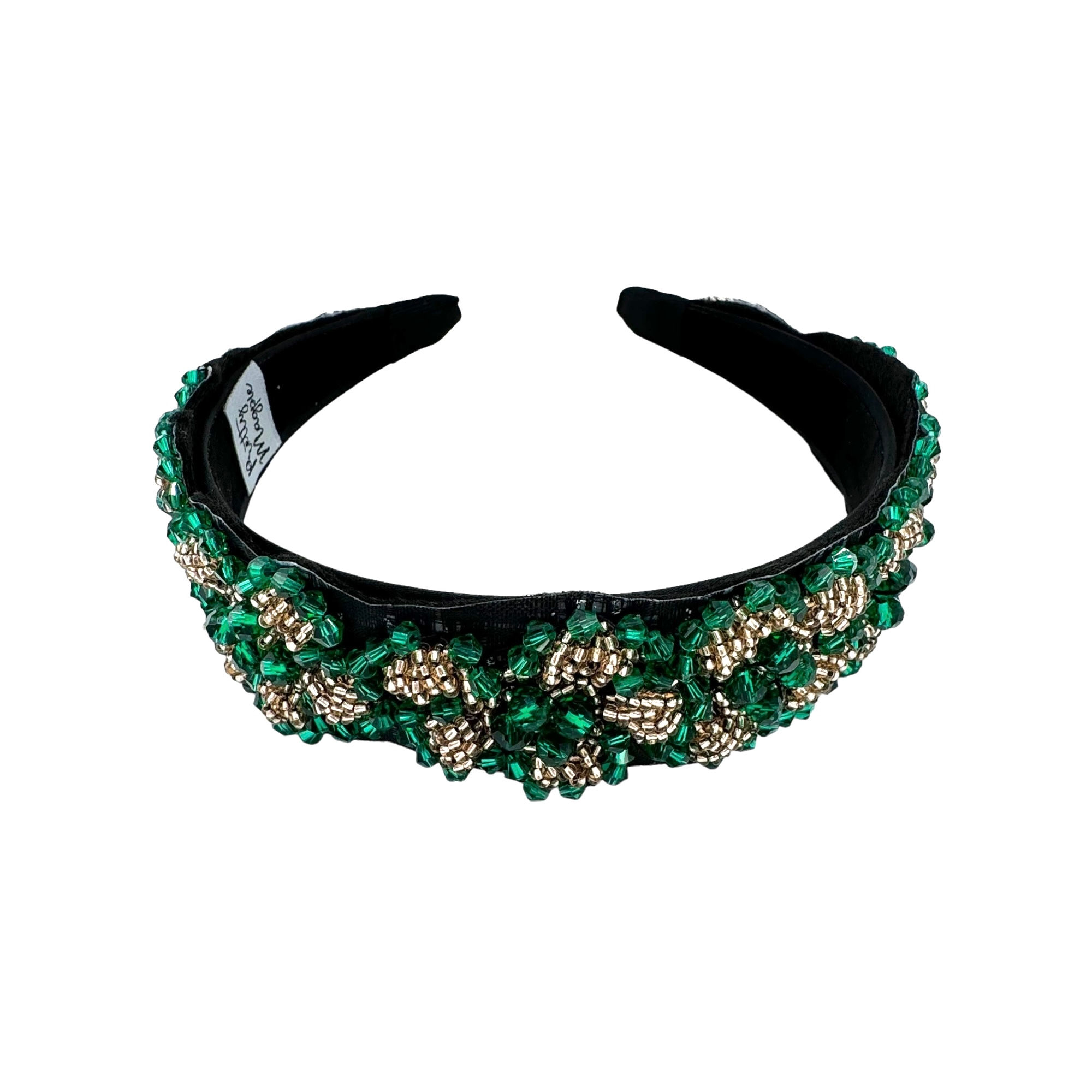Emerald Beaded Headband 