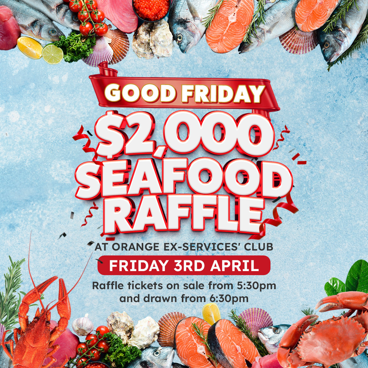 Australia Fish Raffle Good Friday $2,000 Seafood Raffle | OESC
