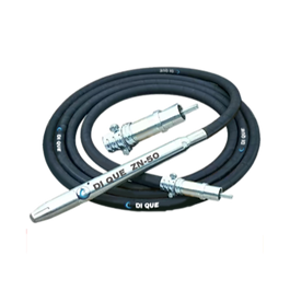 A close-up view of a square drive coupling for vibrating pokers, showing the square socket interface designed to securely connect the poker head to the drive shaft.