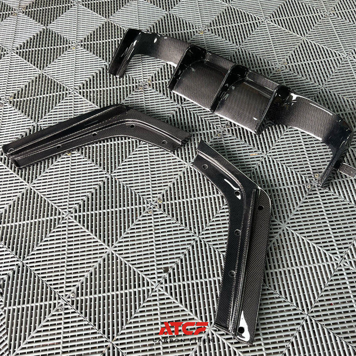 F80/82用 ドライカーボン製・Ⅴタイプ・リアディフューザーセット