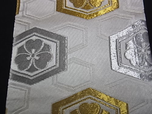 Thumbnail: Japanese Kimono Yukata Hanhaba Obi BLACK HANABISHI #0121