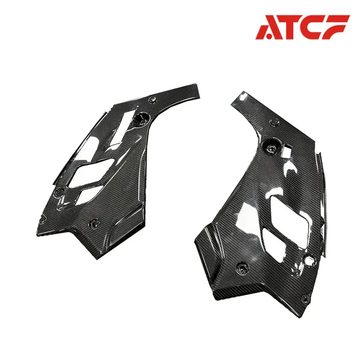 F90/G30用 ドライカーボン製・ヘッドライトアッパー・カバー