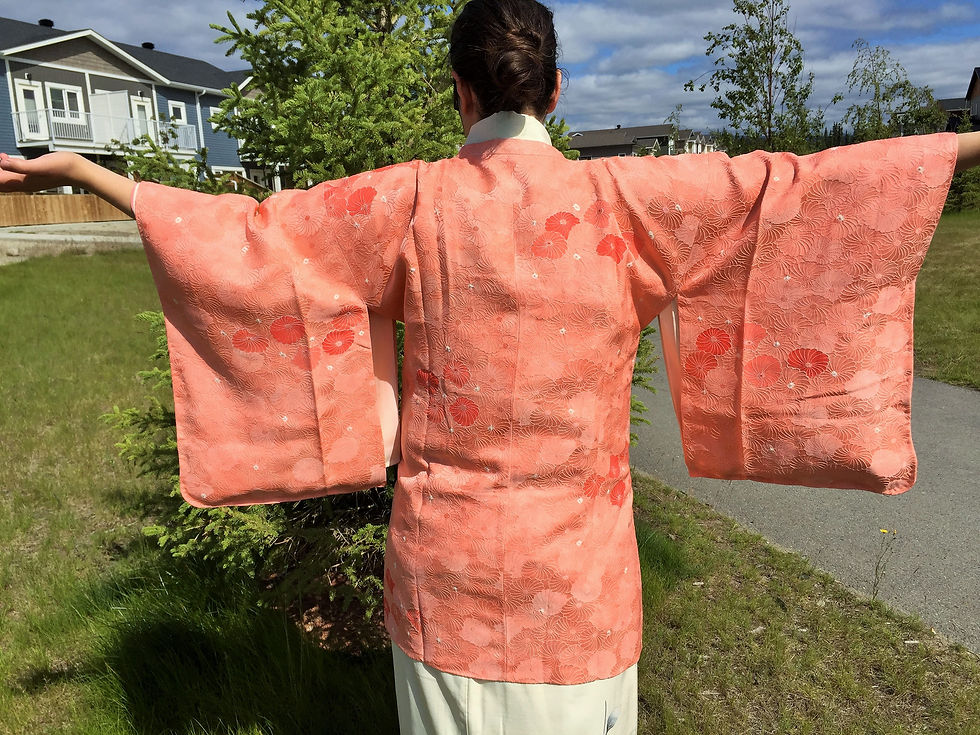Thumbnail: JAPANESE KIMONO SILK HAORI COAT / CHRYSANTHEMUM