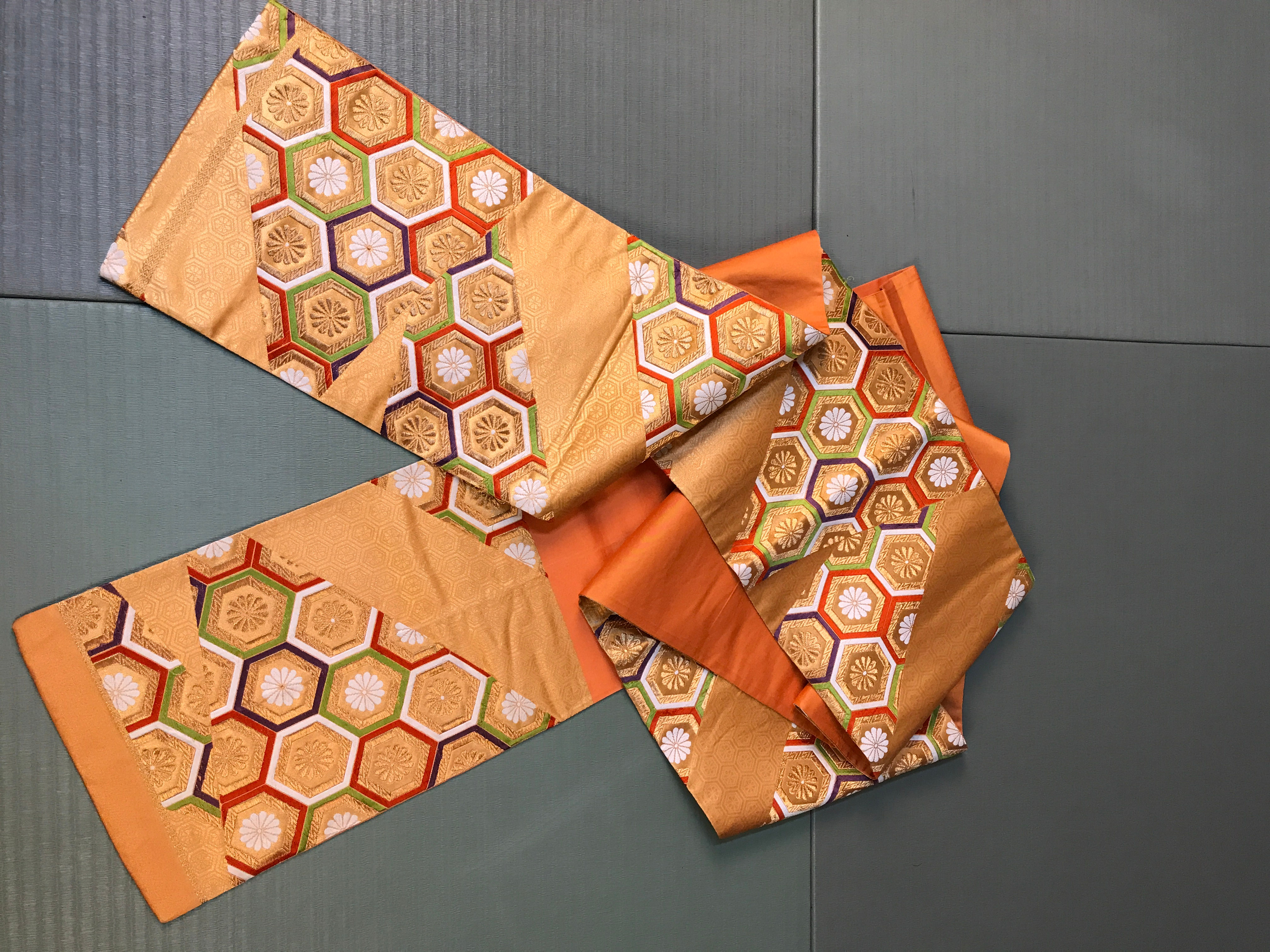 JAPANESE VINTAGE FUKURO OBI #1237