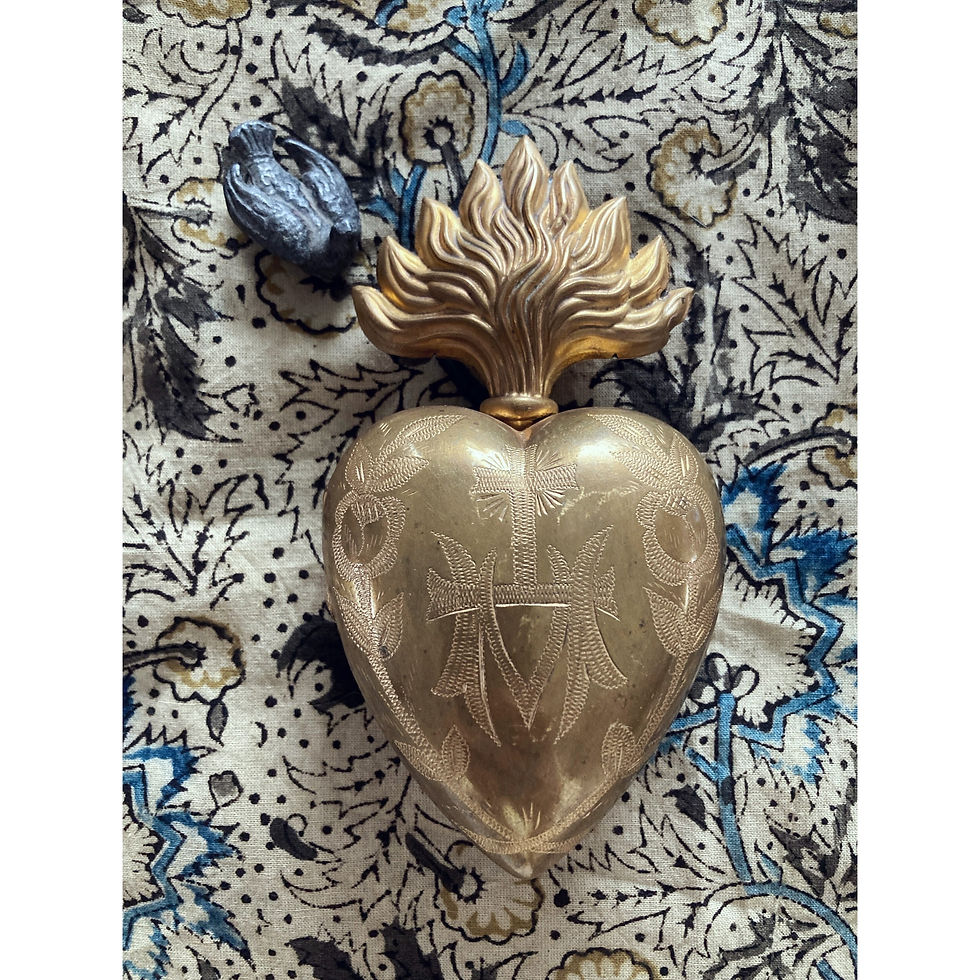 Grand cœur religieux « boîte » de Marie XIX (L)