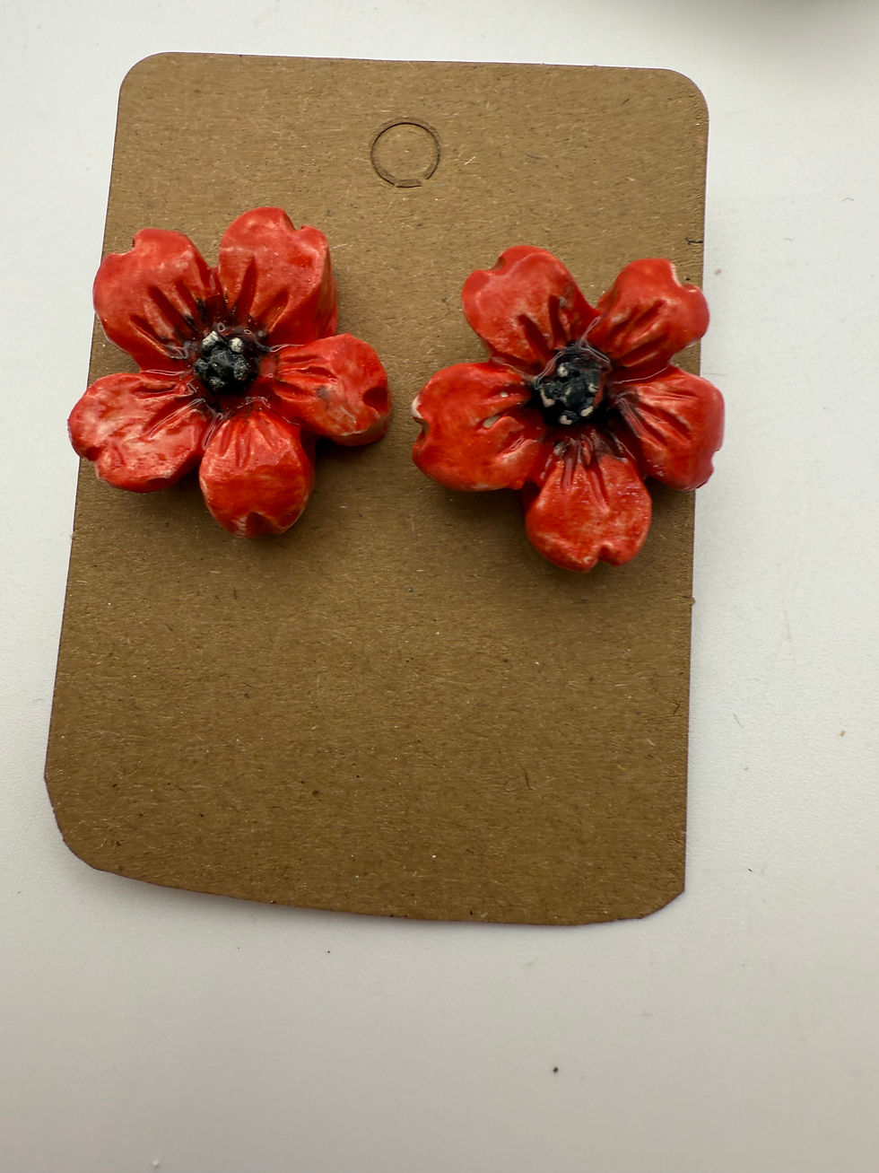 Thumbnail: Red Poppy Earrings
