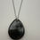 Thumbnail: Black Glitter Glaze Teardrop Necklace