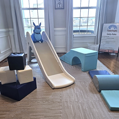 Blue themed playground