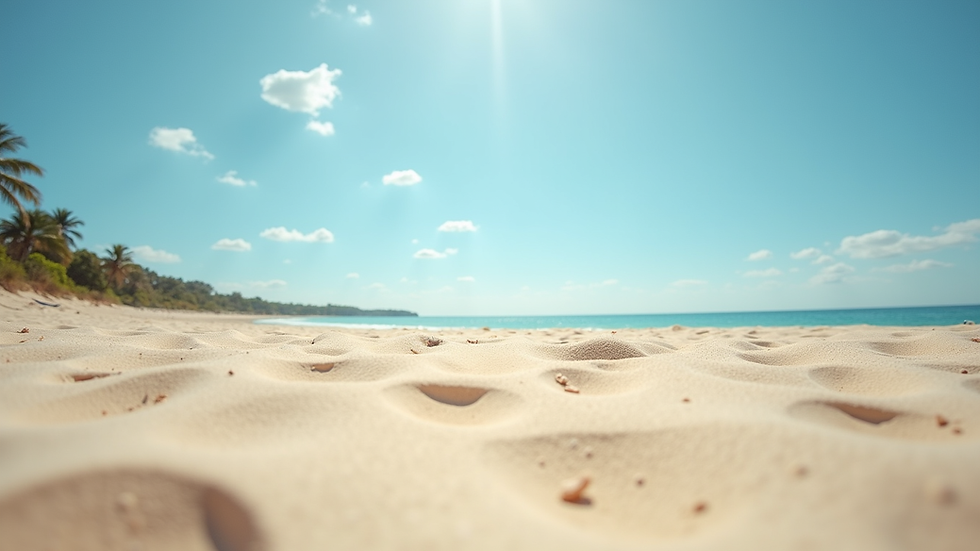 Vue panoramique d'une plage avec un espace délimité pour enfants