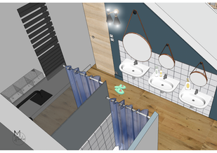 proyecto de baño de dormitorio ático studiomovat