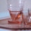Miniature : Service à liqueur, apéritif en verre rose, art déco année 50