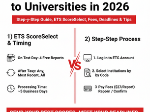 How to send GRE scores to universities with GRE score report and university illustration