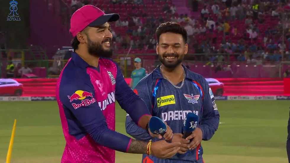 LSG vs RR IPL 2026 match players action at Lucknow Ekana Stadium