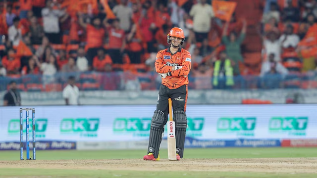 Sunrisers Hyderabad vs Delhi Capitals IPL 2026 match action Abhishek Sharma century celebration