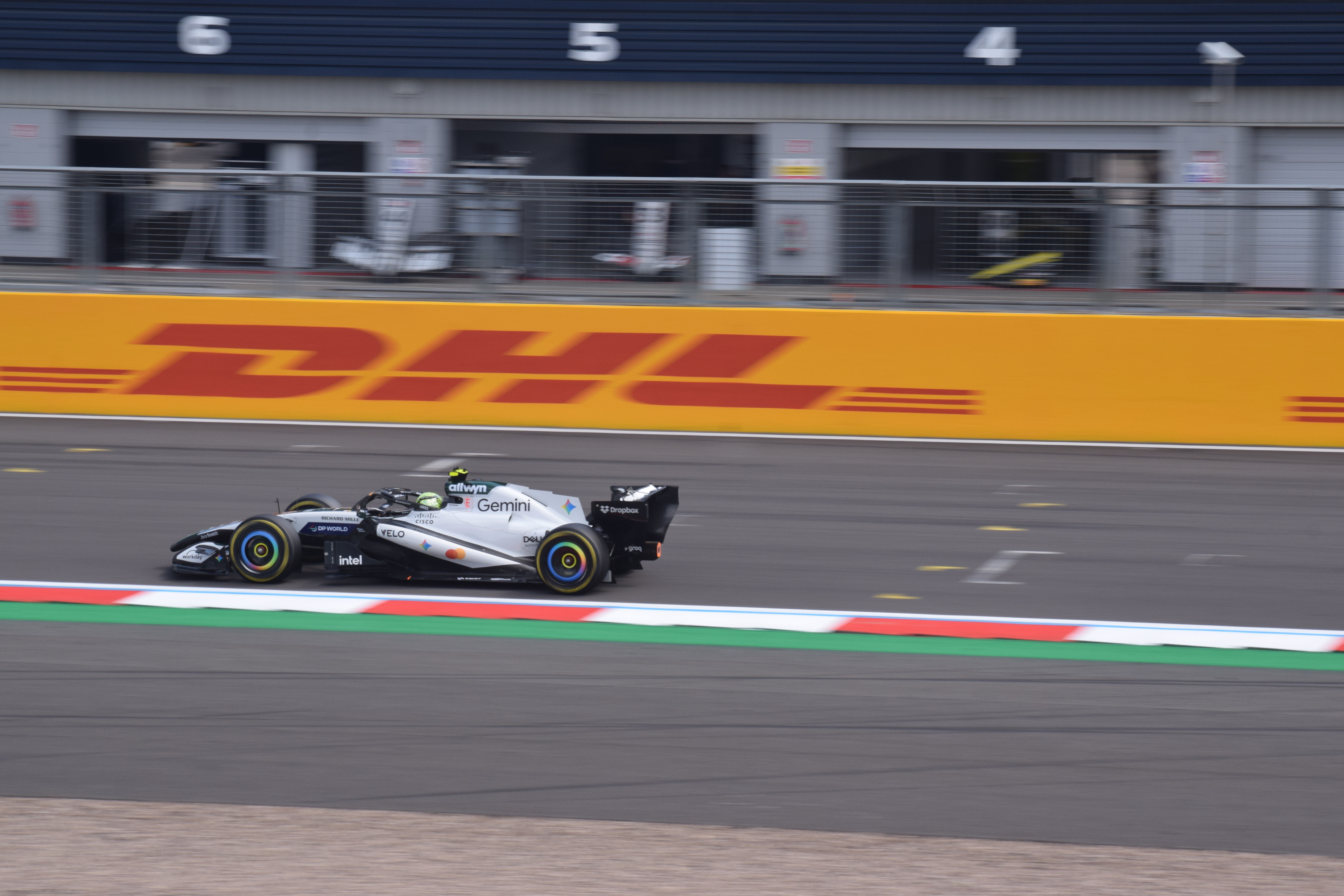 Lando Norris driving the papaya McLaren Formula 1 car at the 2026 British Grand Prix
