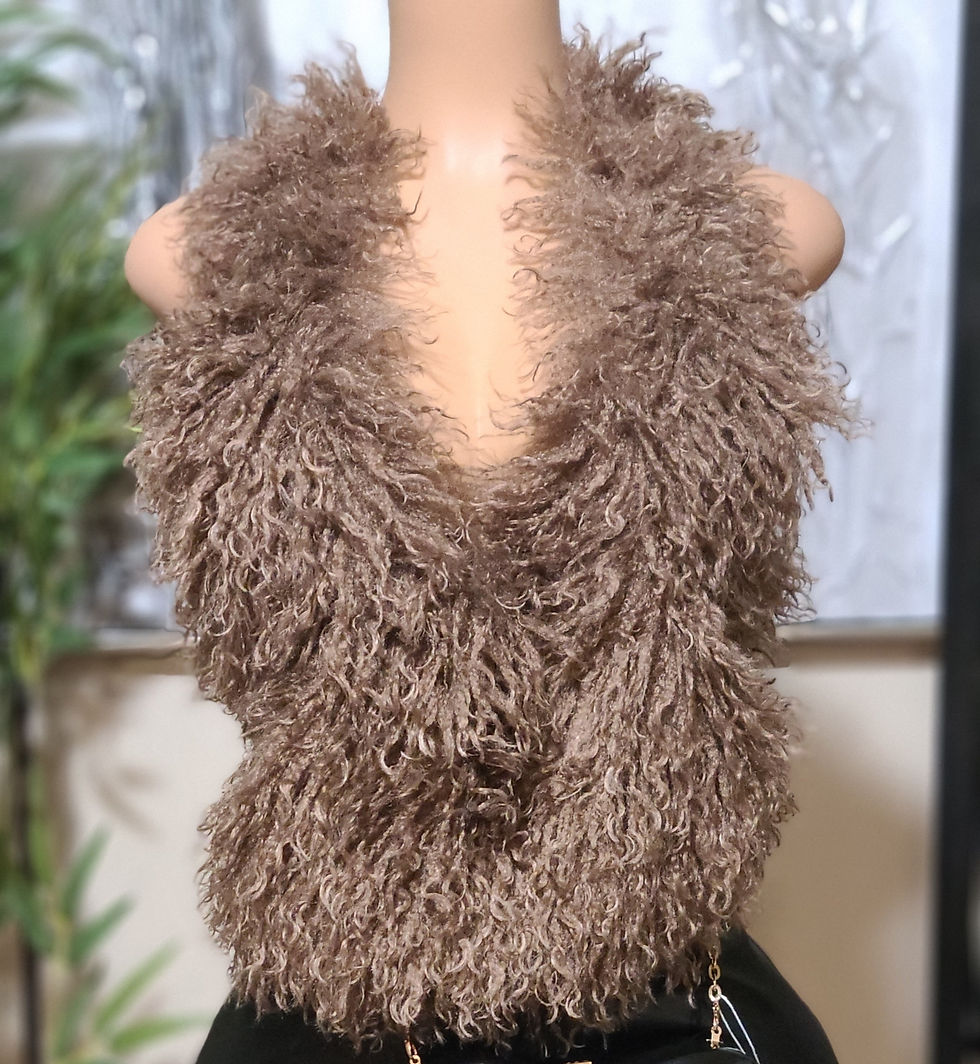 Thumbnail: Faux Fur Halter Top Plus Size 