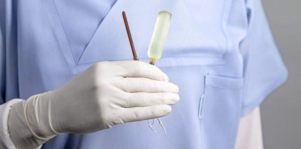 Clinician holding dilipan dilators