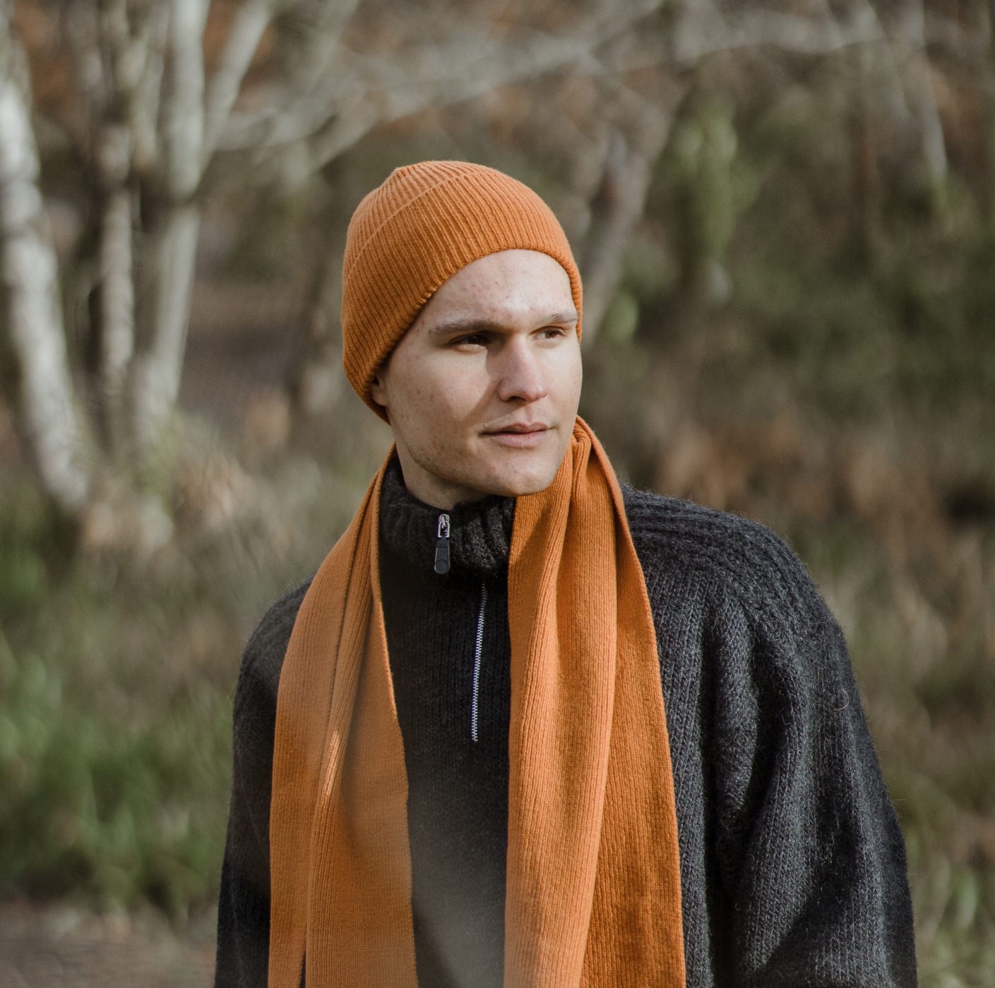 Unisex Hat in Winter Bracken