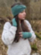 Thumbnail: Gathered Headband in Moss Green