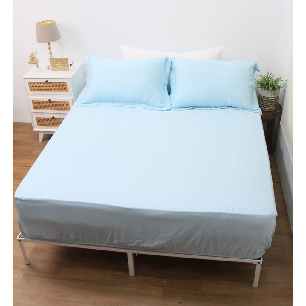 Sprei bahan Lyocell Biru