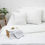 Thumbnail: Sprei Bahan Katun Jepang Putih Cubit Renda