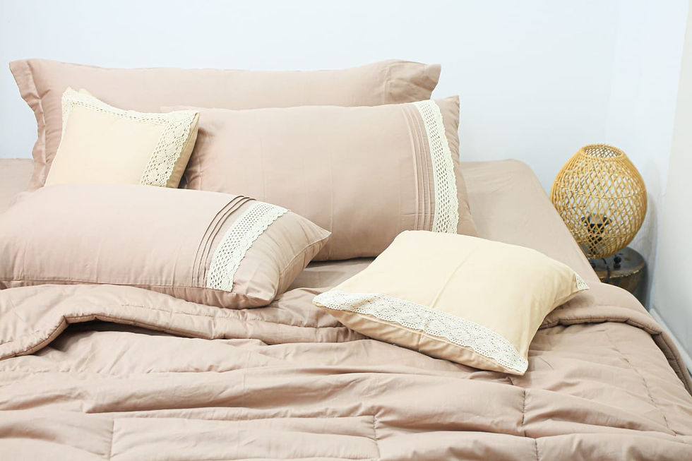 Sprei Bahan Katun Jepang Mocca Cubit Renda