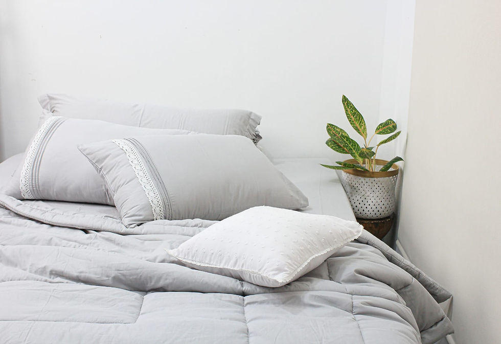 Thumbnail: Sprei Bahan Katun Jepang Silver Cubit Renda