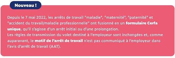 Texte arret maladie