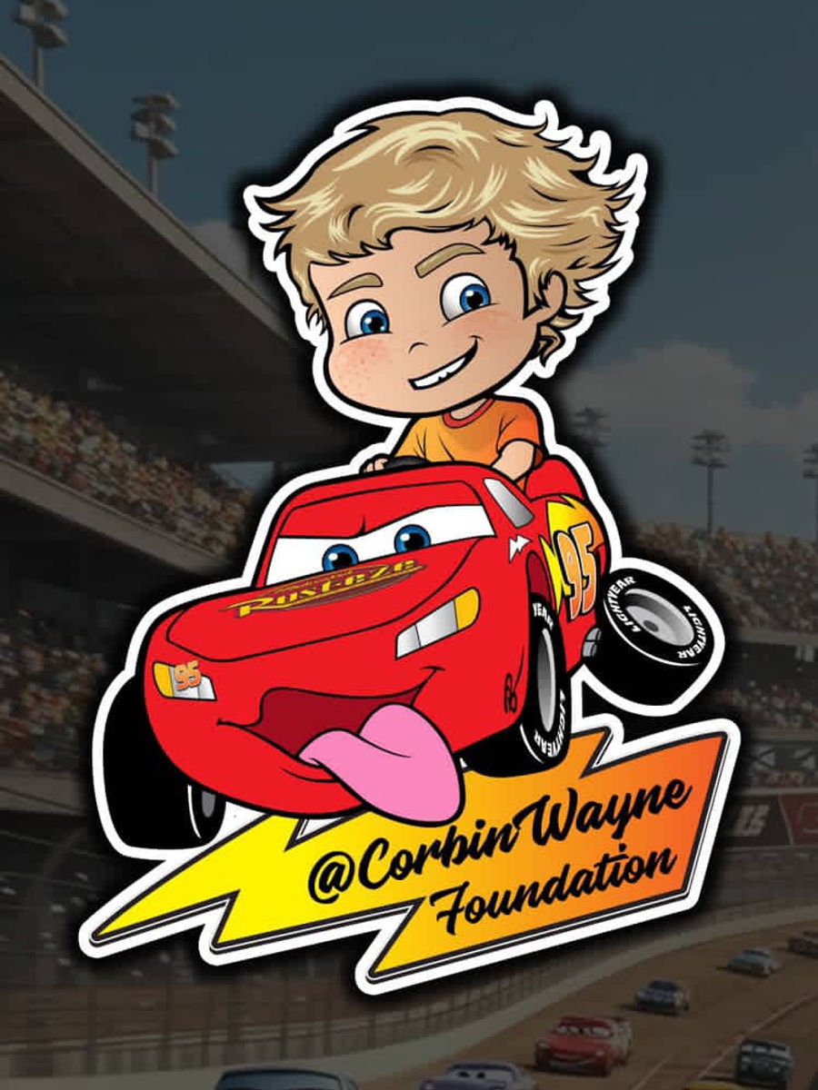Corbin Wayne Foundation Lightning McQueen cartoon