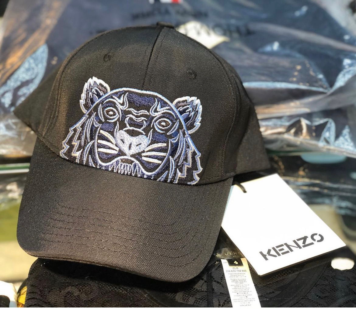 KENZO-經典虎頭刺繡圖騰棒球帽
