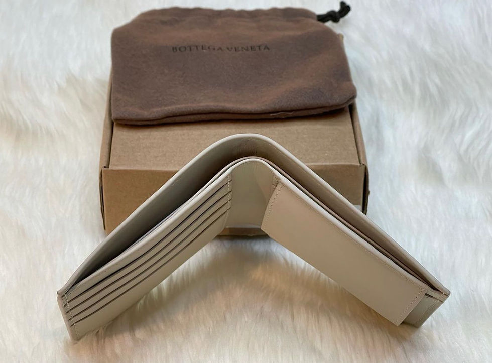 縮圖：Bottega Veneta- 經典菱格編織皮革零錢袋短夾 黑/藍/白