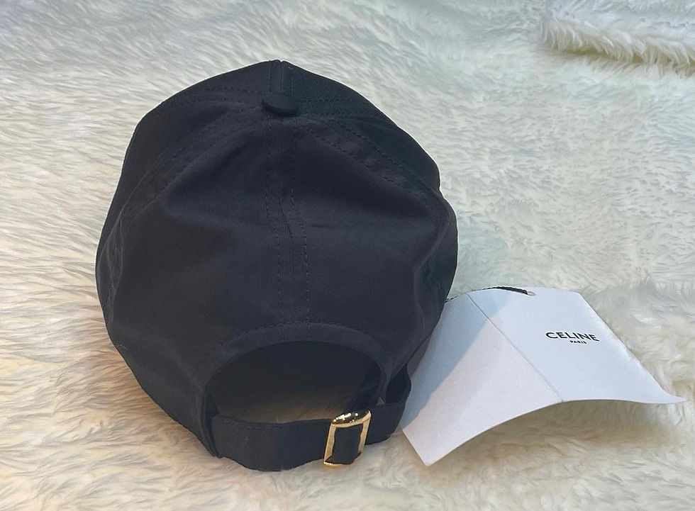 縮圖：CELINE- 經典品牌LOGO標誌棒球帽 黑/白