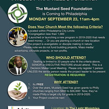 PCC, Community Healing 4 All, & In The Light, Host Mustard Seed Foundation Grant Information Event