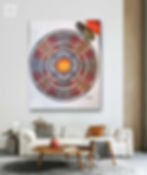 Serendipity Mandala Art Print Intricate Details Red Orange Sunset Colors A4