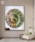 Mandala Art Print with Water Colors Yin Yang Nature, Tree, Season, A4