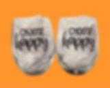 Choose Happy Stemless Wine Glasses