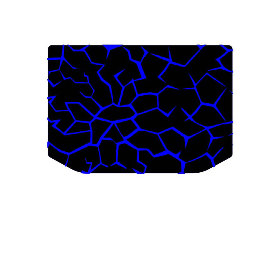Thumbnail: Black over Bimini Blue- Cracked Earth Design