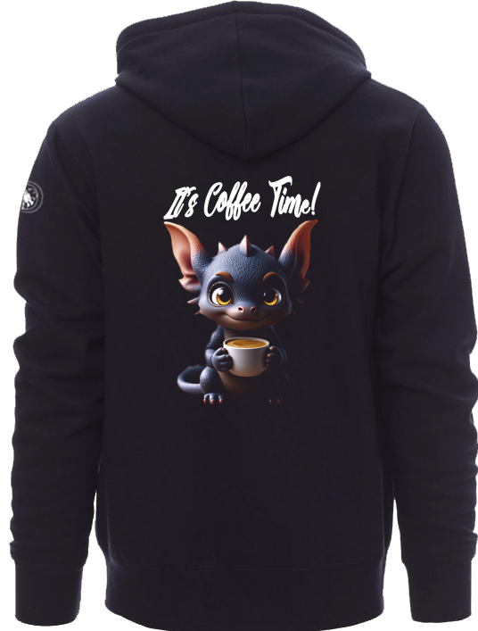Thumbnail: Dynamics "Its Coffee Time" Boyfriend fit Zip-Up Hoodie