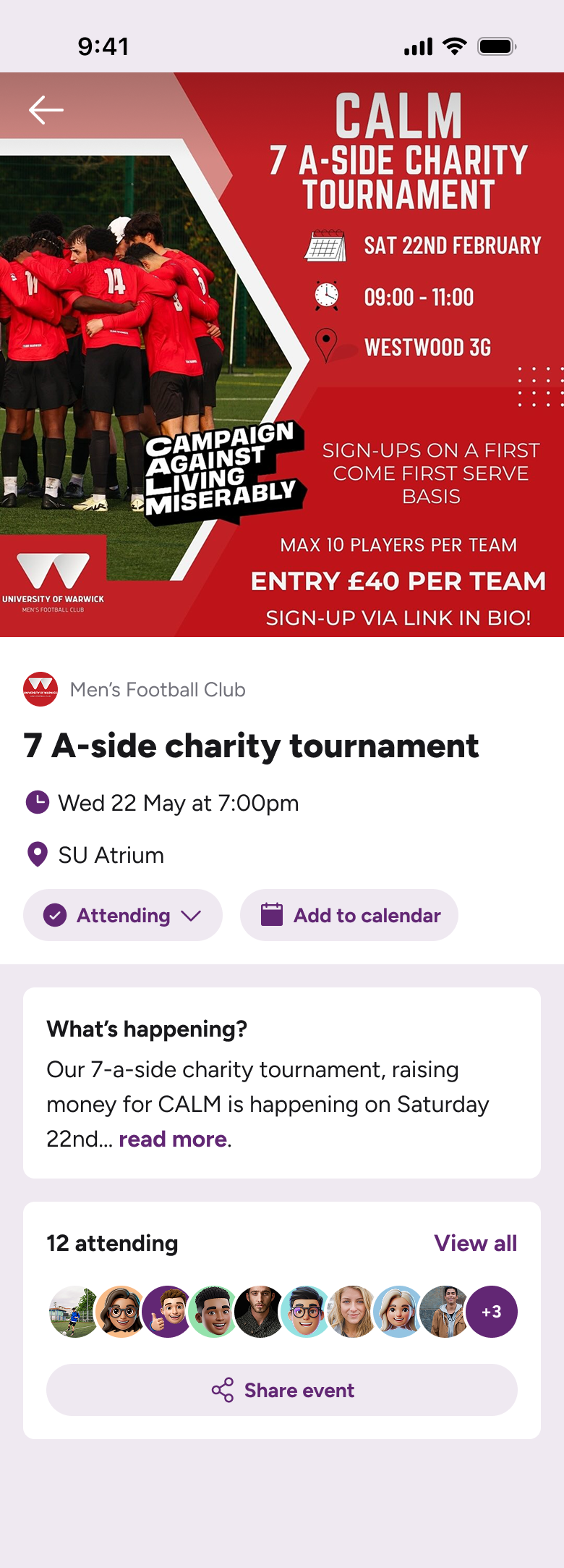 Attending App Screenshot
