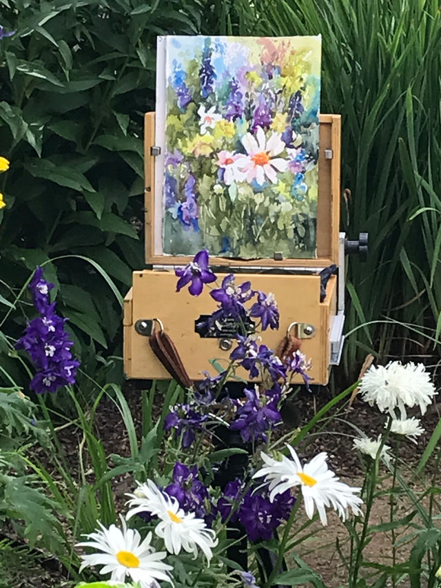 Daisies and Delphiniums