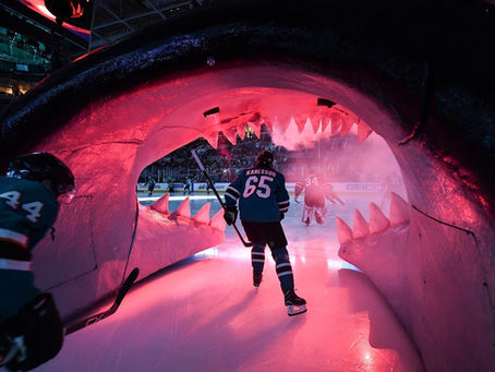 Erik Karlsson Skating through the San Jose Sharks Sharkhead