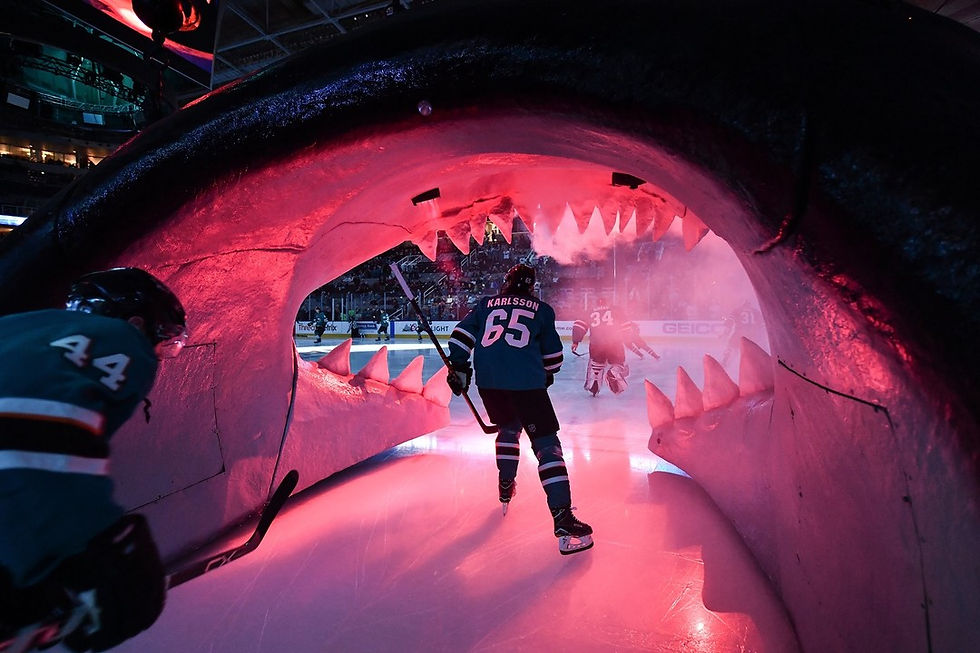 Erik Karlsson Skating through the San Jose Sharks Sharkhead