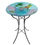 Thumbnail: Outdoor Glass Bowl Bird Bath with Black Metal Stand and Solar Powered Light