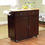 Thumbnail: 43" W Portable Kitchen Island Cart Natural Wood Top Espresso