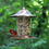 Thumbnail: Copper Bird Feeder with Plastic Seed Tube & Circular Perch