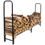 Thumbnail: Indoor/Outdoor 8-ft Black Metal Firewood Rack w/ Cover