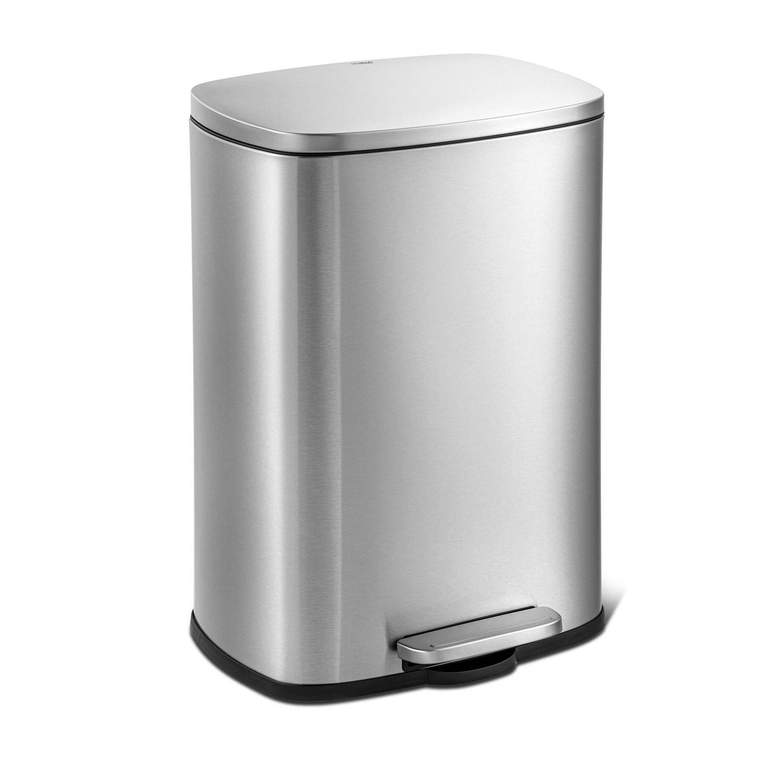 13-Gallon Brushed Stainless Steel Kitchen Trash Can
