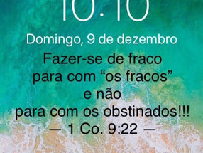 FORA O EGOÍSMO FARISAICO!