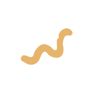 Icône de ver de terre symbolisant le lien avec la terre et la découverte de la nature dans l'approche éducative de la micro-c